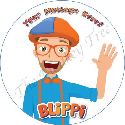 blippi edible cake image topper birthday party clown cupcake