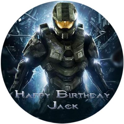 halo reach gaming ps4 xbox birthday cupcake cake party