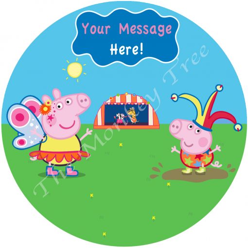 peppa pig festival edible cake image birthday party cupcake