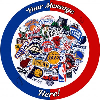 NBA basketball logos use birthday cake cupcake fondant edible topper cake