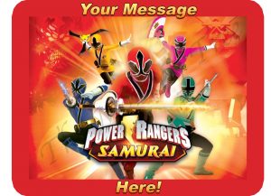 power rangers samurai edible cake image topper fondant
