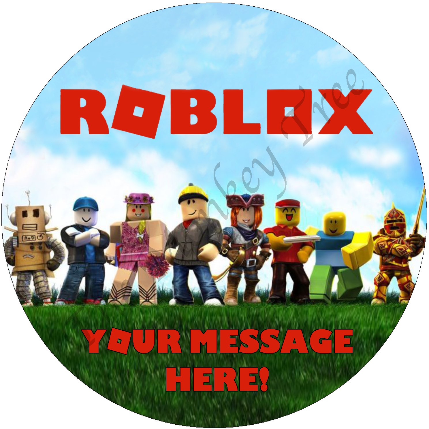 Roblox Logo Shape (can be personalised)  Edible Icing Images – Edible Cake  Toppers