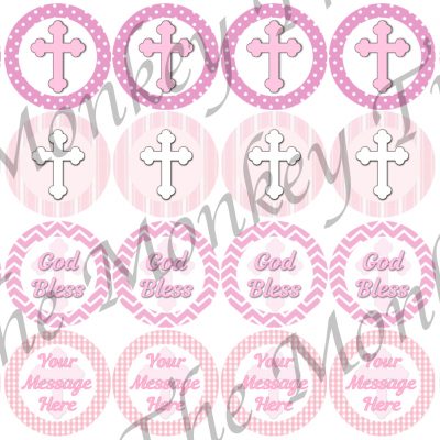 girls 1st communion cupcake fondant cake pink