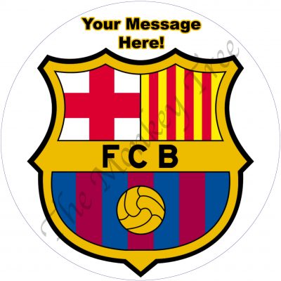 Barcelona fc football soccer cupcake edible birthday sports party cake