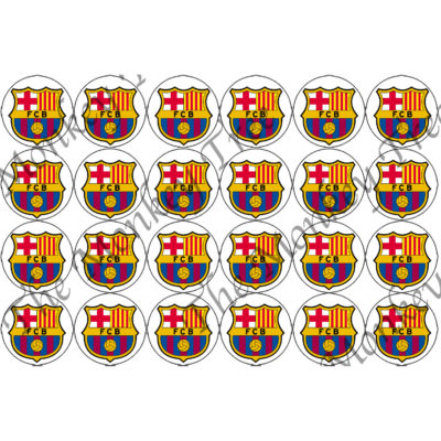 Barcelona fc football soccer cupcake edible birthday sports party cake