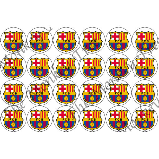 Barcelona fc football soccer cupcake edible birthday sports party cake