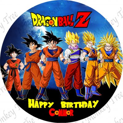 dragonballz personalised edible cake image topper birthday cake cupcake