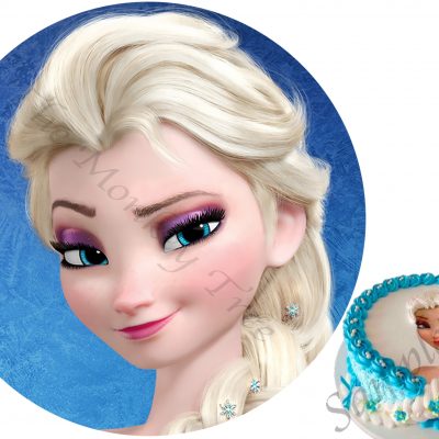 frozen elsa anna olaf edible cake image fondant