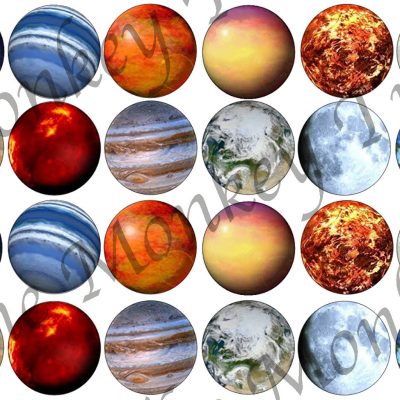 solar system planets earth mars moon Jupiter space birthday cake edible image cupcake