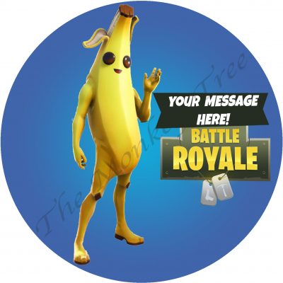 fortnite peely banana edible cake topper image fondant birthday season 9