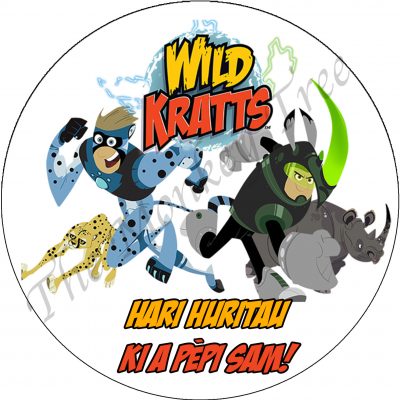 wild kratts edible cake image topper fondant birthday animal jungle party cupcake