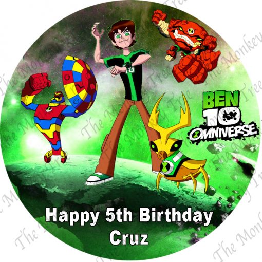 ben 10 edible cake image topper fondant birthday cupcake