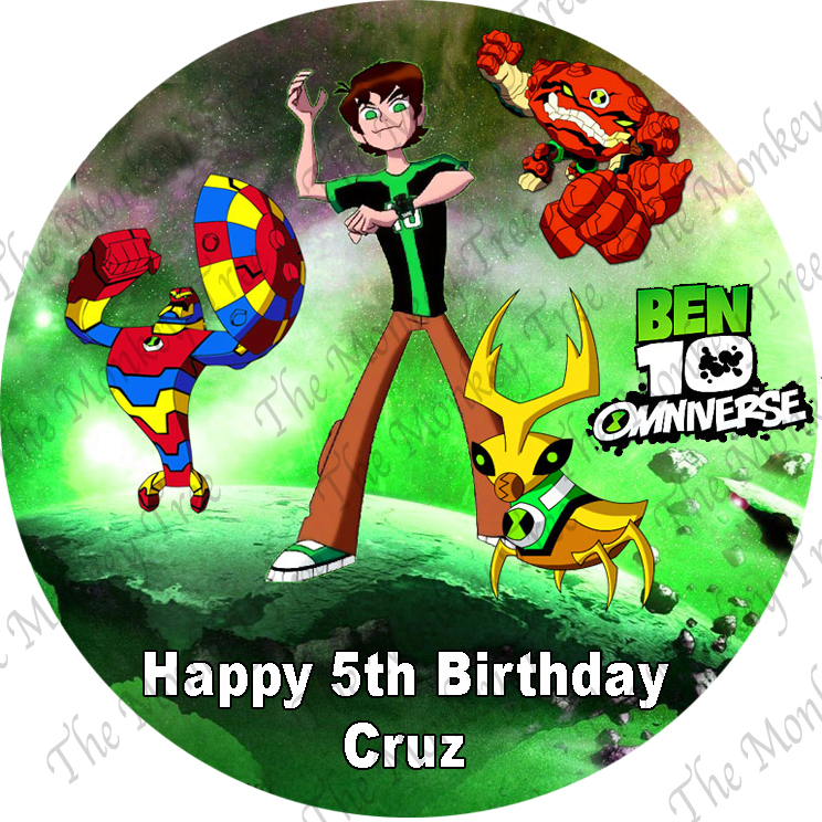 Ben 10 Omniverse Edible Cake Image Topper 3 - can be personalised! - The Monkey Tree Ben 10 Omniverse Edible Cake Image Topper 3 - can be personalised! - The Monkey Tree