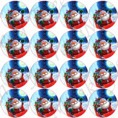 christmas snowman edible cake topper fondant party Santa cupcake