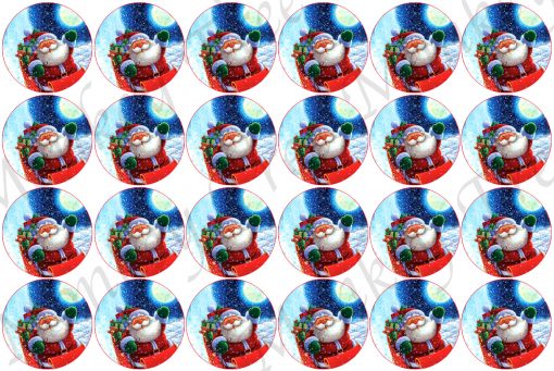 christmas snowman edible cake topper fondant party Santa cupcake