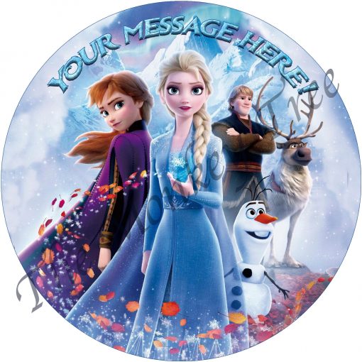 Elsa Anna Olaf Frozen edible cake image Auckland birthday party cake