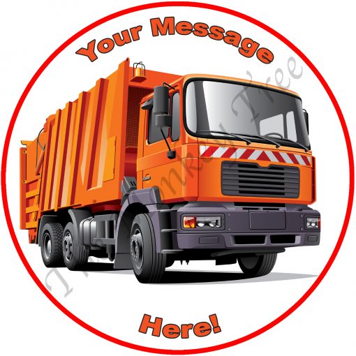 garbage rubbish truck dump truck waste birthday cake cupcake edible cake topper