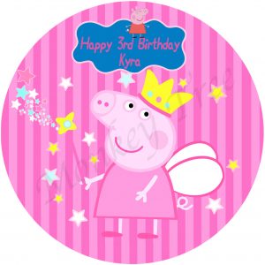 peppa pig edible cake image birthday party