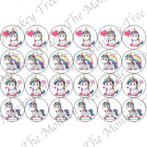 edible image fondant cake topper unicorn rainbow fairy magic cupcake