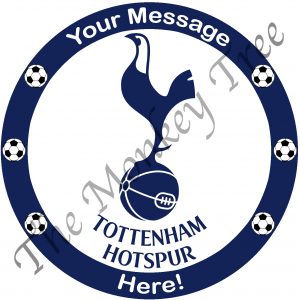 tottenham hotspur logo football edible icing cake image fondant birthday soccer