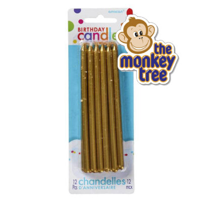 tall gold taper birthday candles