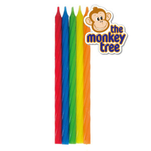 bright colourful birthday candles