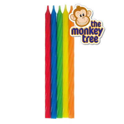 bright colourful birthday candles