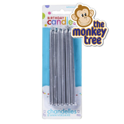 amscan silver tall candles