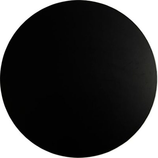 black round masonite cake board