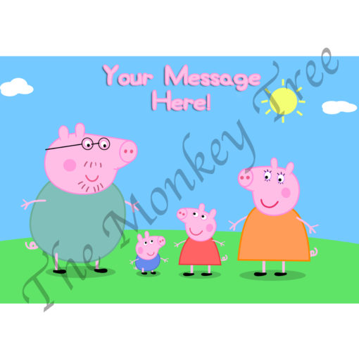 peppa pig edible cake image birthday party