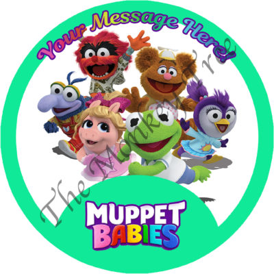 muppet babies edible cake image topper fondant birthday kermit piggy gonzo