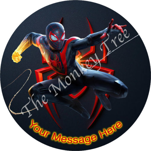 spiderman edible cake fondant icing image party superhero miles morale ps5