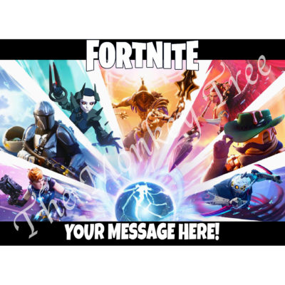 fortnite mandalorian baby Yoda chapter 5 edible cake image topper fondant ps5