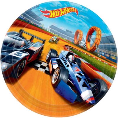 hot wheels paper plates birthday party speed