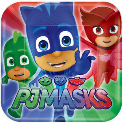 pj masks paper party plate birthday table