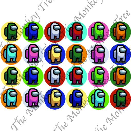 among us edible cupcake topper gaming fondant birthday