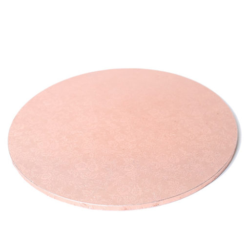 rose gold round masonite cake board