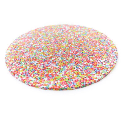 round masonite cake board sprinkles pattern