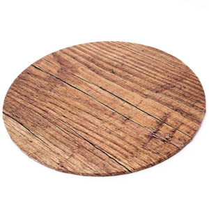 round masonite cake board wood pattern