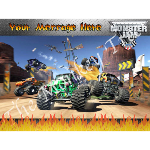 monster jam truck hot wheels edible cake image photo cars birthday party monster truck