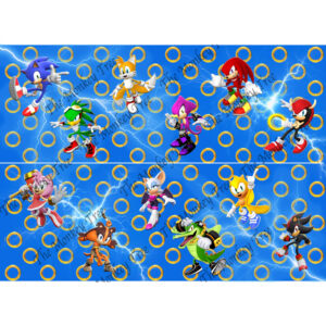 sonic hedgehog edible cake wraparound