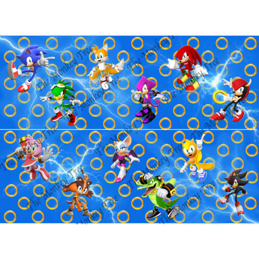 sonic hedgehog edible cake wraparound