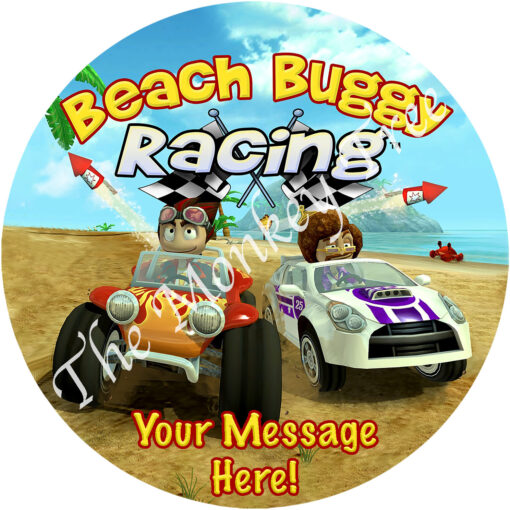 beach buggy racing edible cake topper fondant