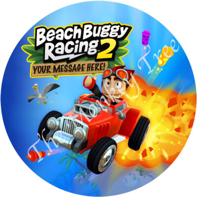 beach buggy racing edible cake topper fondant