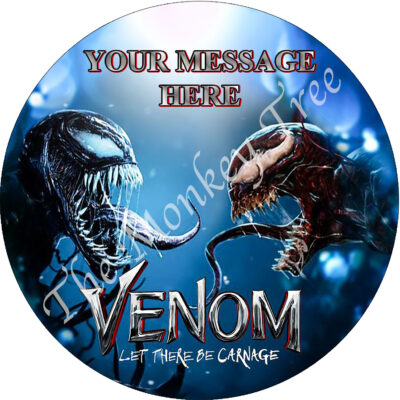 venom super hero avengers cake birthday cupcake fondant edible topper