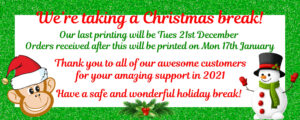 christmas break website banner 2021 monkey tree edible cake image topper
