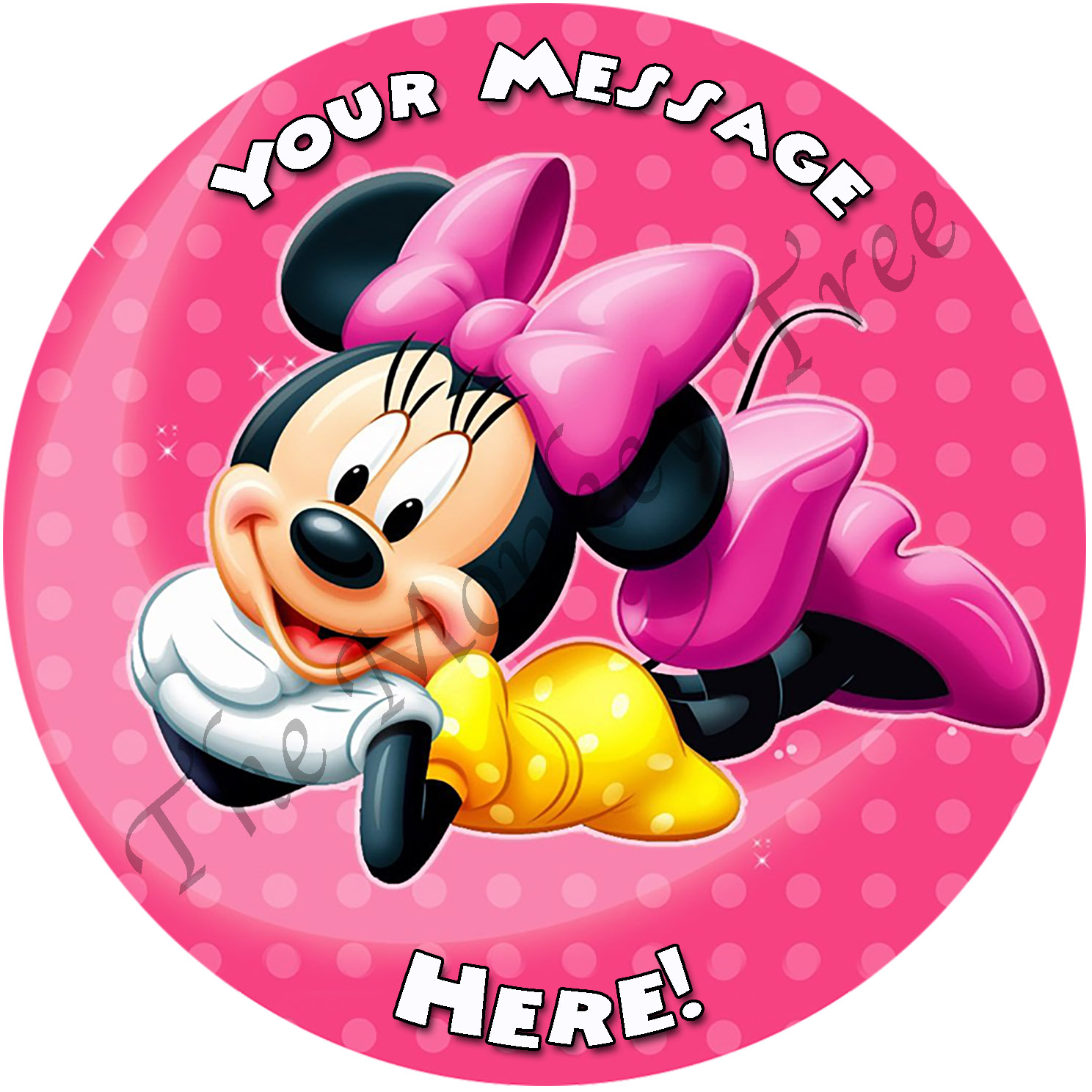 Minnie Mouse Edible Fondant Cake Topper 3 - can be personalised! - The  Monkey Tree