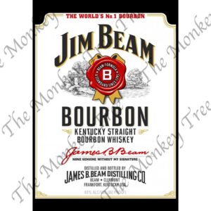 Jim beam fondant bottle label edible cake image birthday 21st