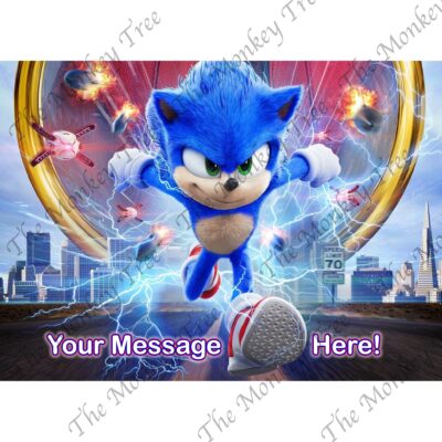 sonic hedgehog movie super smash bros edible cake topper image birthday