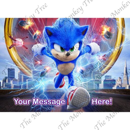 sonic hedgehog movie super smash bros edible cake topper image birthday